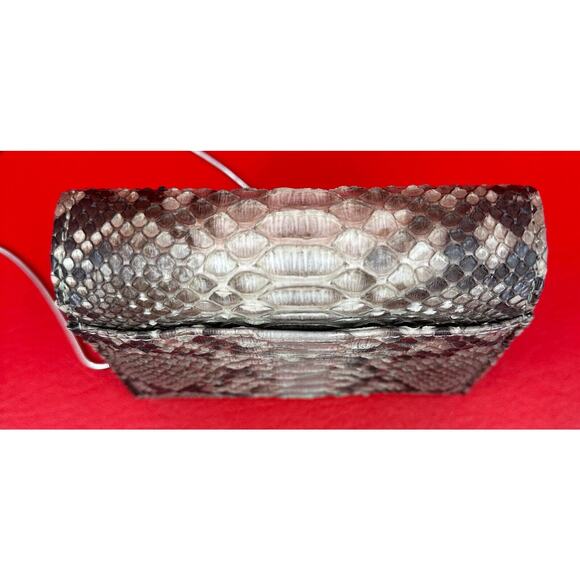 Little Liffner Embossed Small Gray Crossbody Shoulder Bag Made In Italy - Picture 11 of 16